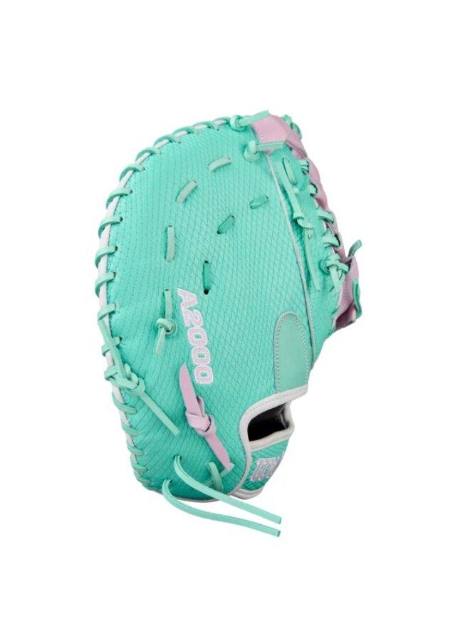 WILSON WINTER A2000 FP1620SS 12.5" LAVENDER / SEAFOAM FASTPITCH GLOVE - First Base