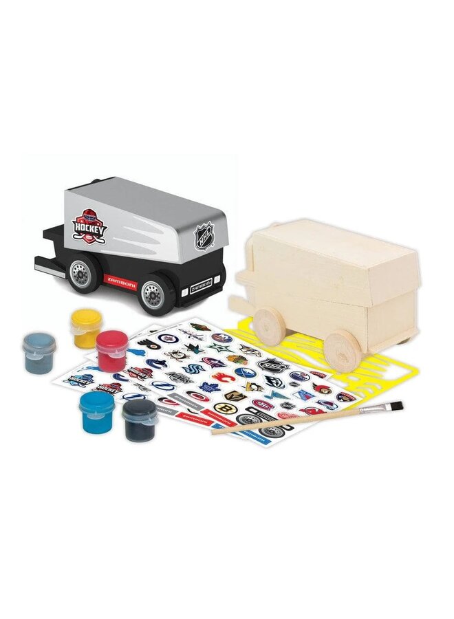 NHL ZAMBONI WOOD CRAFT & PAINT KIT