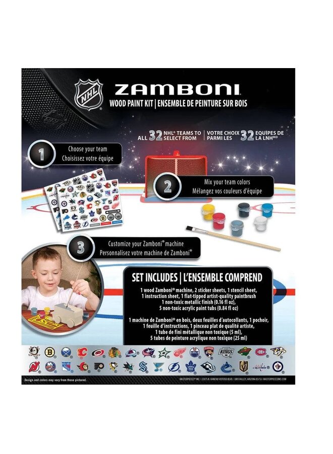 NHL ZAMBONI WOOD CRAFT & PAINT KIT