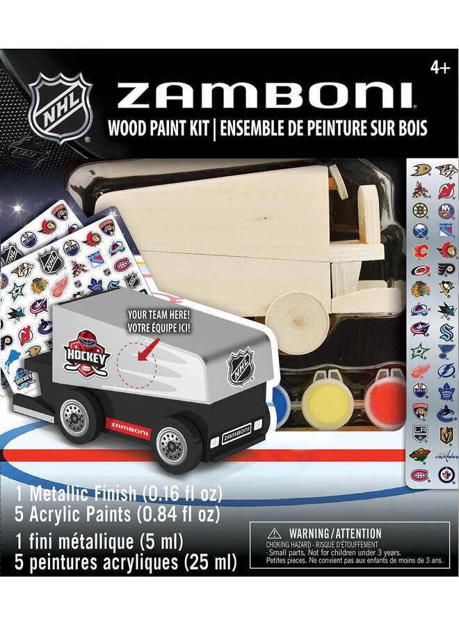 NHL ZAMBONI WOOD CRAFT & PAINT KIT