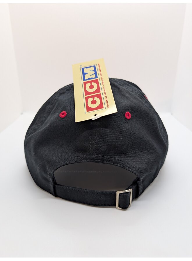 CCM BASEBALL CAP CCC CANADA ADULT OSFA BLACK/RED