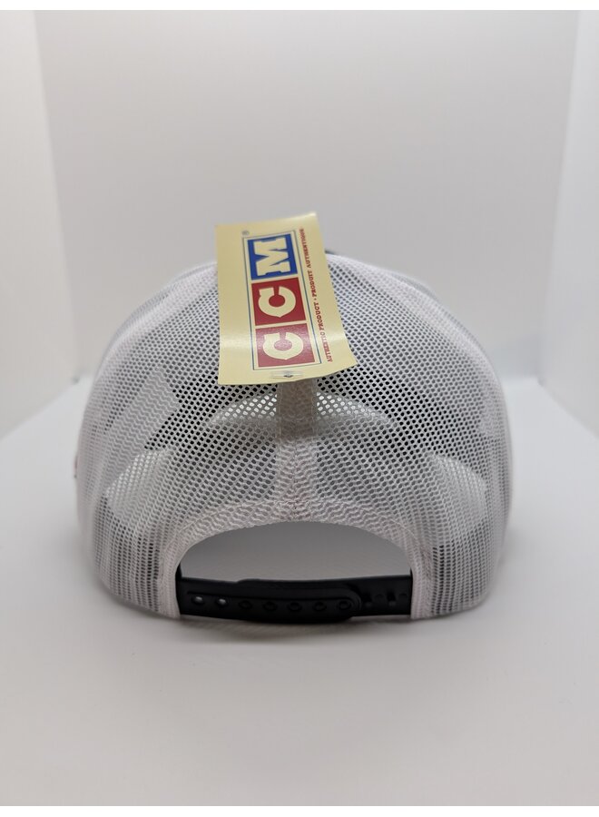 CCM MESHBACK TRUCKER CAP CCC CANADA ADULT OSFA BLACK/WHITE