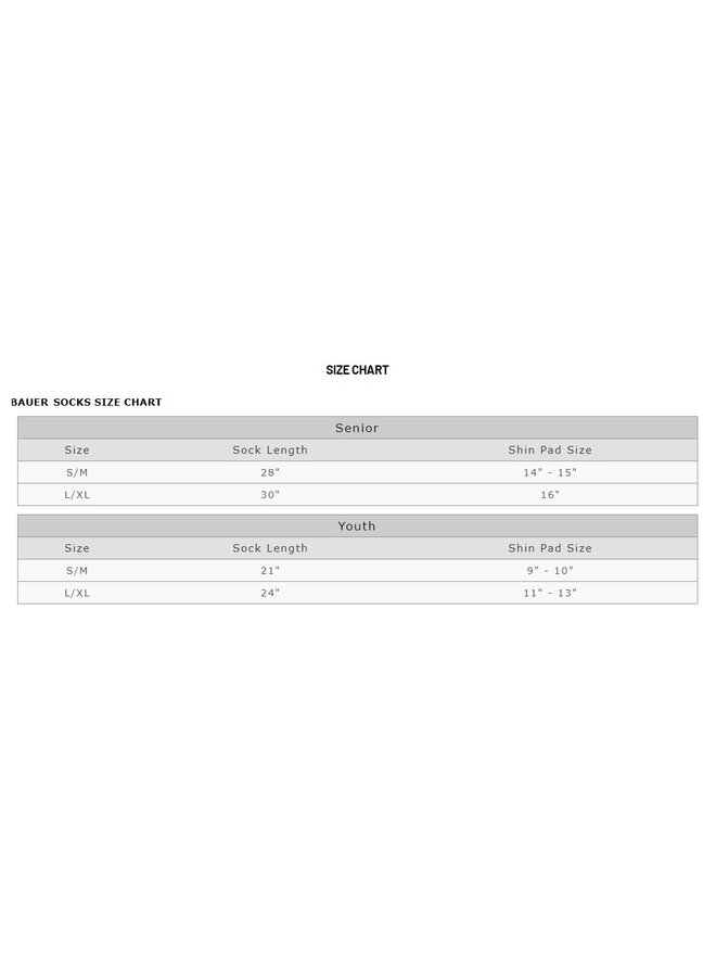 BAUER FLEX STOCK SOLID COLOR SOCKS