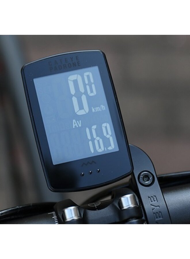 CatEye, Padrone Stealth Digital, Computer, GPS: No, HR: No Cadence Black With bracket.