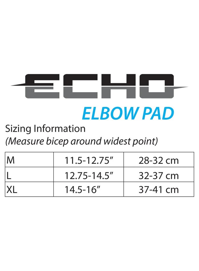 ECD ECHO ELBOW PAD SR WHITE MED