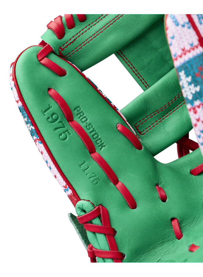 2025 WILSON A2000 1975 11.75" GLOVE GOTM DEC KELLYGREEN / SWEATERPRINT