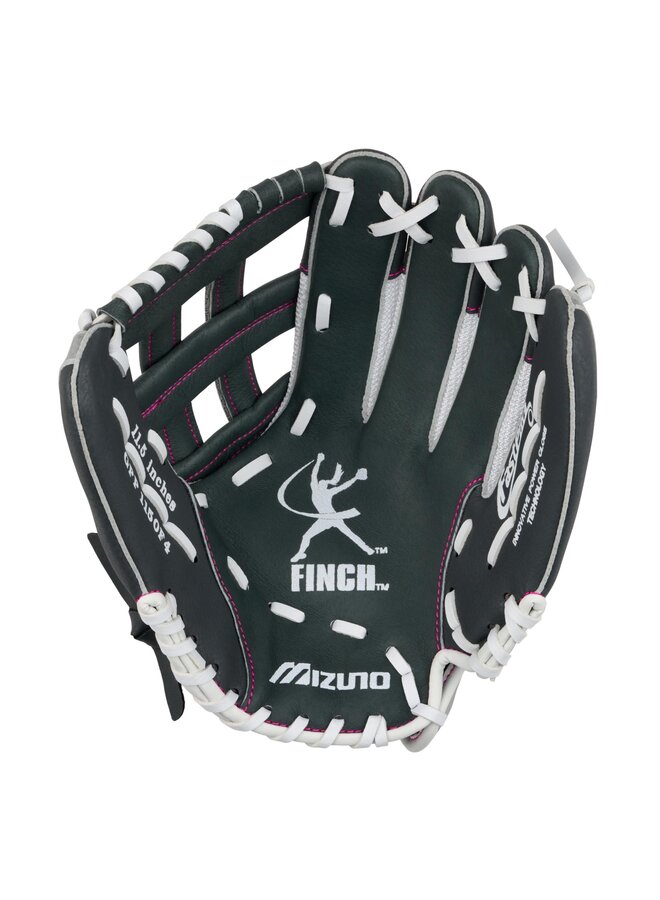 MIZUNO PROSPECT SERIES FINCH YOUTH BASEBALL GLOVE 11.5" WHITE-GREY RHT