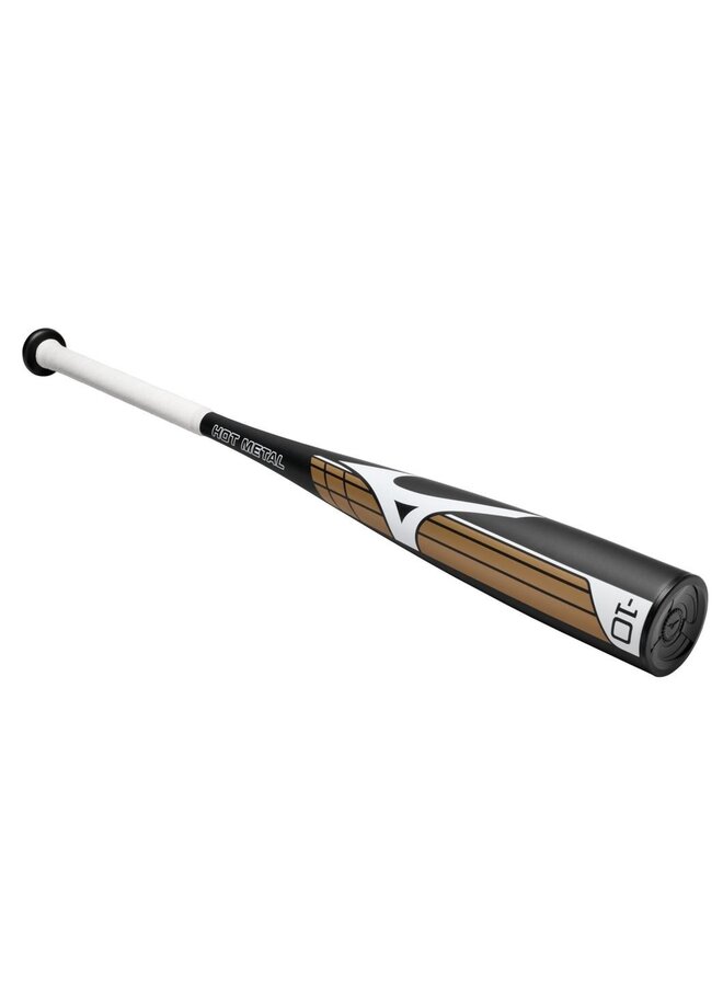 2025 MIZUNO B26-HOT METAL  BLACK GOLD-  BASEBALL BAT