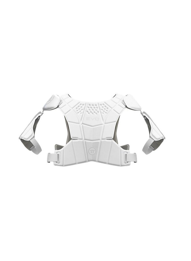2026 WARRIOR EVO V LACROSSE SHOULDER PAD - WHITE SR SM