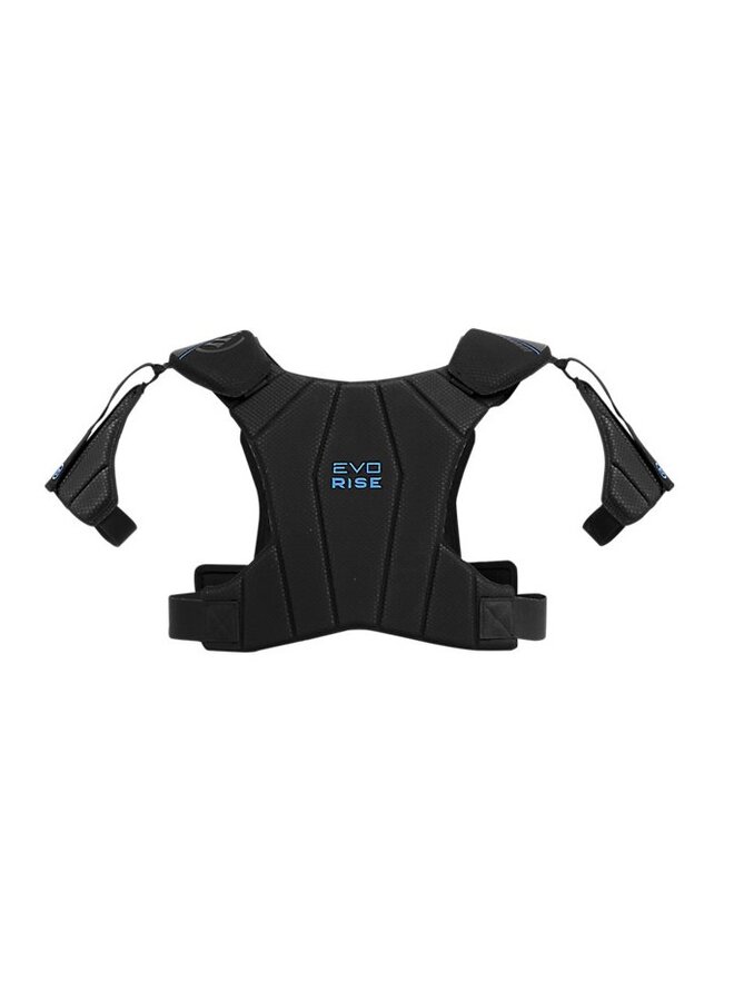 2026  WARRIOR EVO RISE LACROSSE SHOULDER PAD - BLACK YTH SM