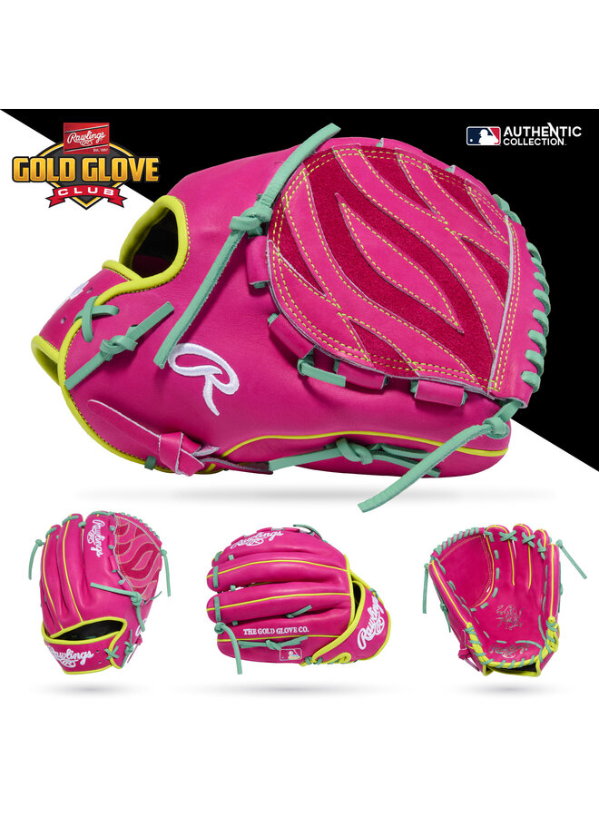 RAWLINGS HOH GOLD GLOVE 12" BASEBALL GLOVE JAN 2026 GOTM PINK / GREEN