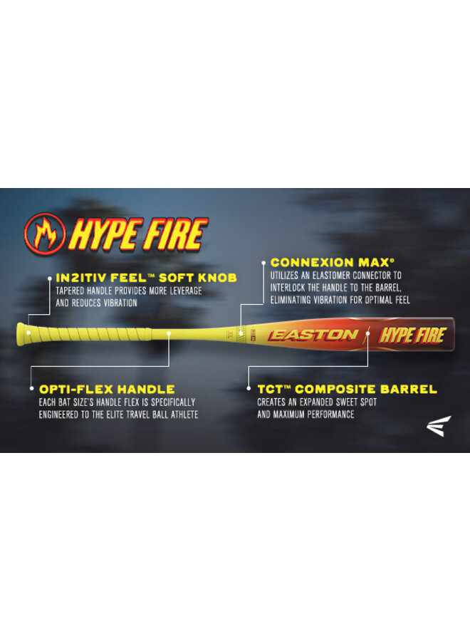 2026 EASTON HYPE FIRE BBCOR -3 (2 5/8" BARREL) BASEBALL BAT
