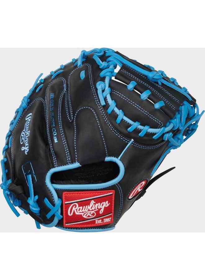 RAWLINGS R9 SERIES BASEBALL CATCHERS MITT 32.5 RHT BLACK-BLUE