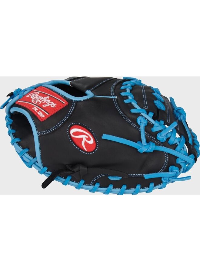 RAWLINGS R9 SERIES BASEBALL CATCHERS MITT 32.5 RHT BLACK-BLUE
