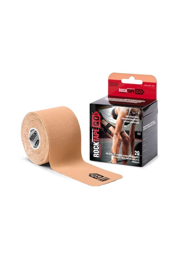 ROCKTAPE GO EXTRASTICKY PRE CUT KINESIOLOGY TAPE