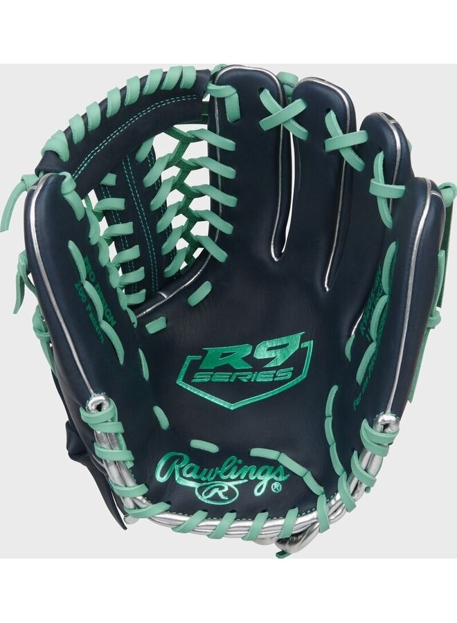 RAWLINGS R9  BASEBALL GLOVE 11.75" RHT NAVY-MINT