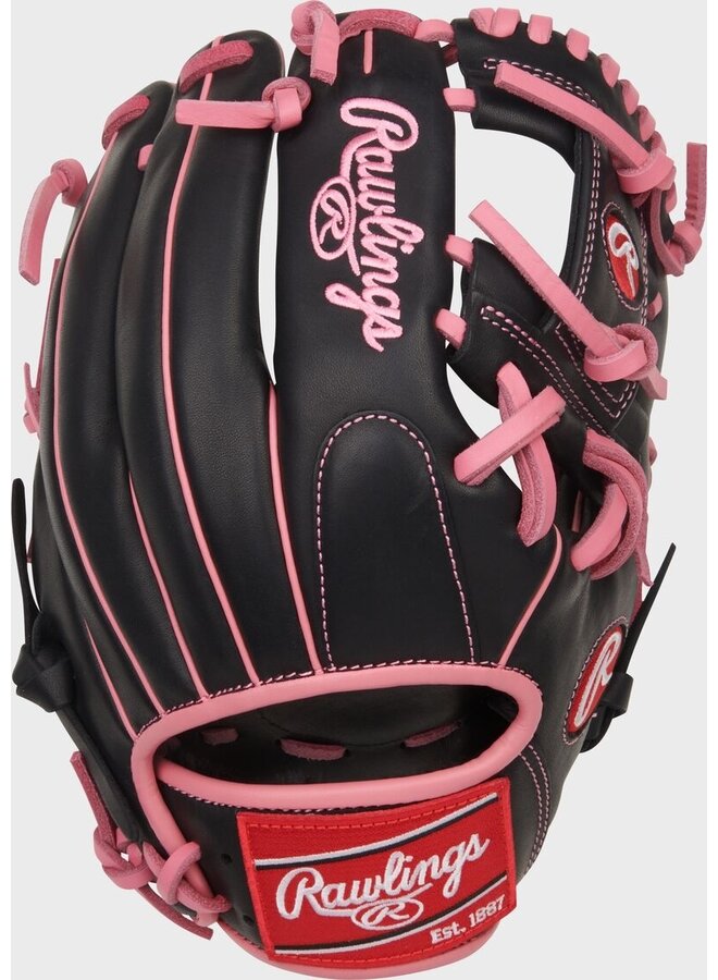 RAWLINGS R9 BASEBALL GLOVE 11.5" RHT BLACK-PINK