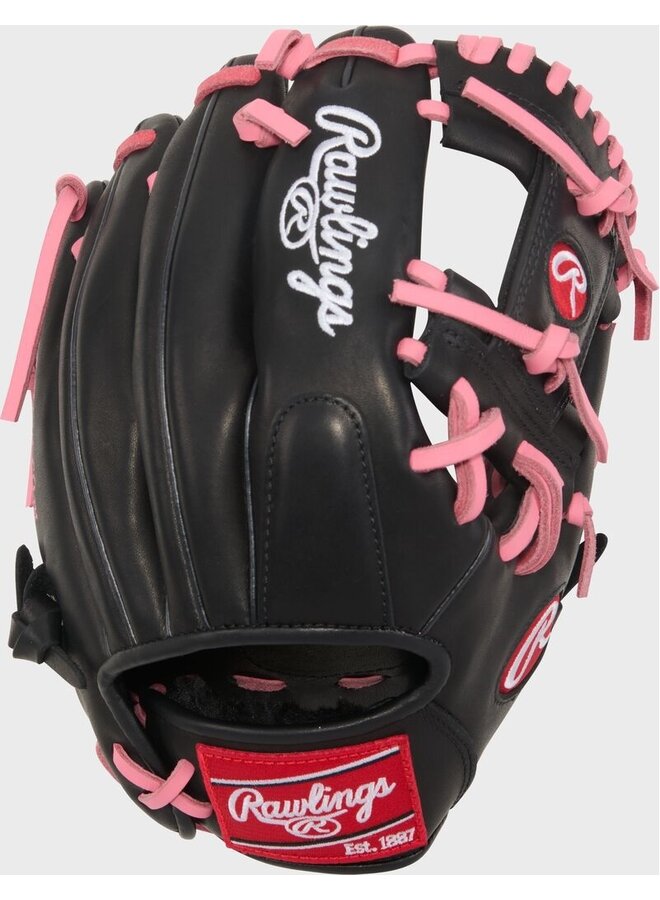RAWLINGS R9 CONTOUR SERIES BASEBALL GLOVE 11.25" RHT BLACK-PINK