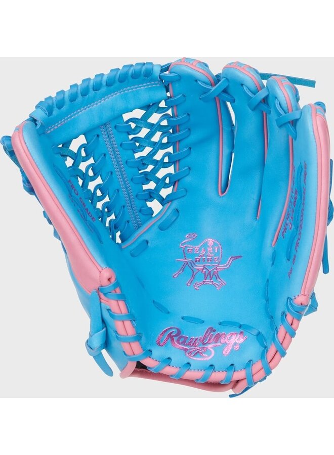 RAWLINGS "HEART OF THE HIDE" SERIES BASEBALL GLOVE 12.75" RHT BLUE-PINK