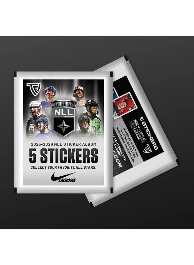 2025-2026 TFL NATIONAL LEAGUE LACROSSE STICKERS 5 PER PACK