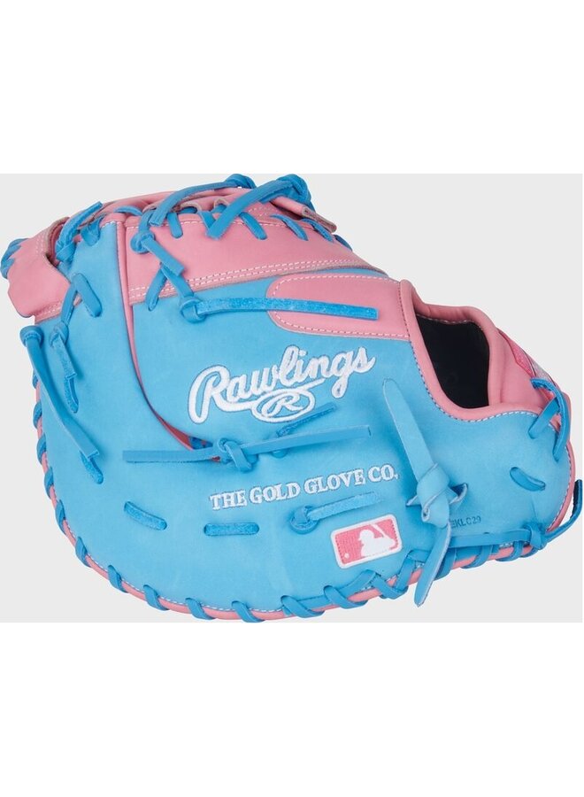 RAWLINGS HOH BASEBALL FIRST BASE  GLOVE - 12.25" RHT  PINK-BLUE