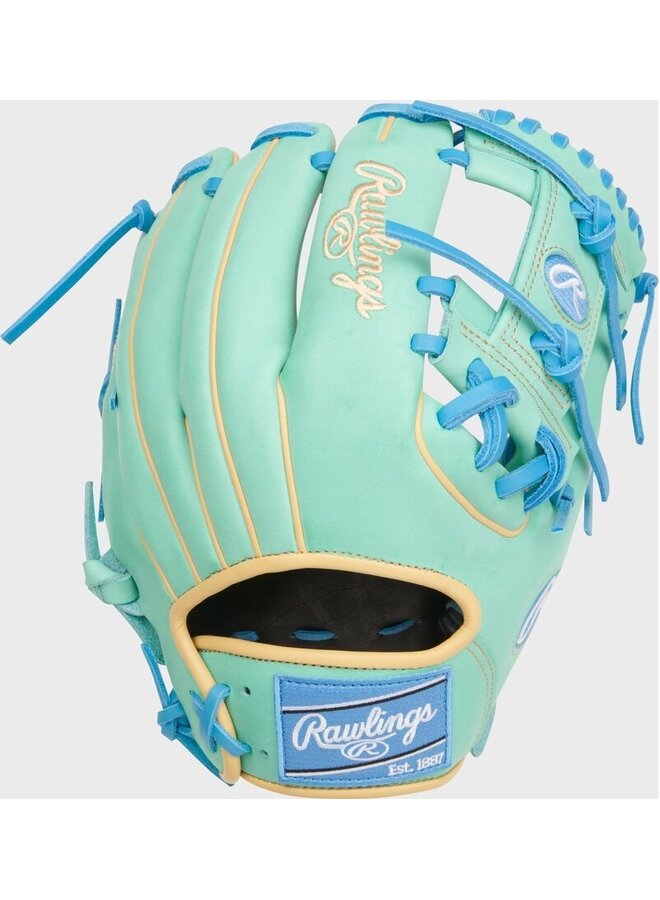 RAWLINGS "HEART OF THE HIDE" SERIES BASEBALL GLOVE 11.75"RHT MINT-BLUE