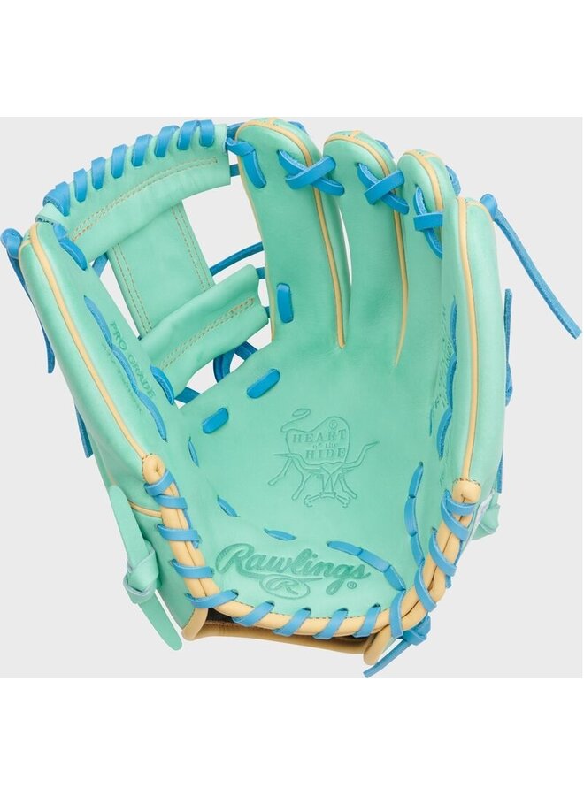 RAWLINGS "HEART OF THE HIDE" SERIES BASEBALL GLOVE 11.75"RHT MINT-BLUE