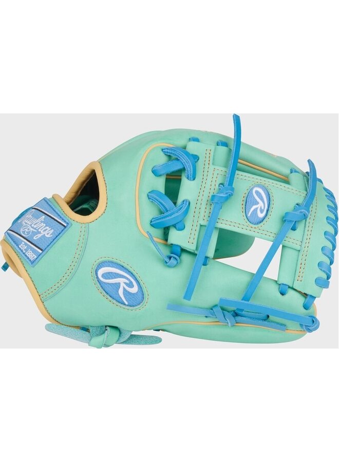 RAWLINGS "HEART OF THE HIDE" SERIES BASEBALL GLOVE 11.75"RHT MINT-BLUE