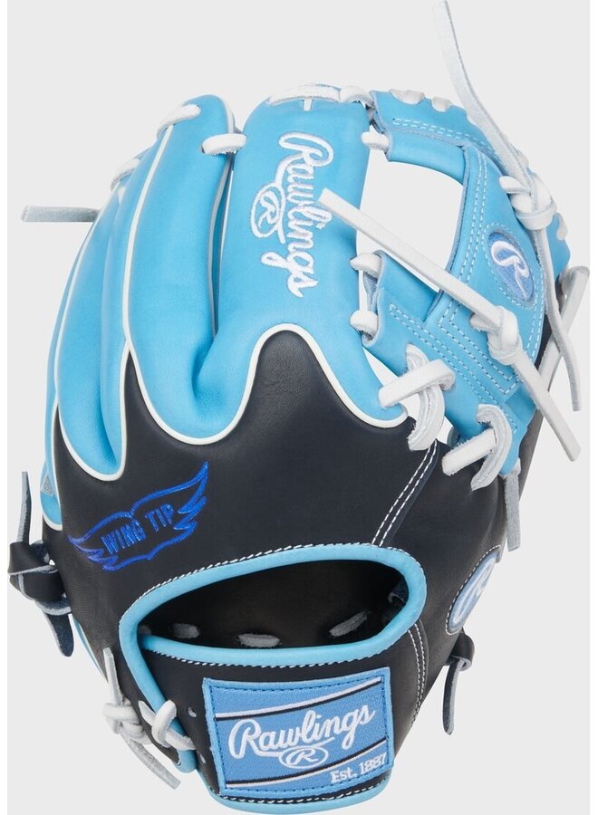 RAWLINGS "HEART OF THE HIDE" SERIES BASEBALL GLOVE 11.75" RHT BLUE-BLACK