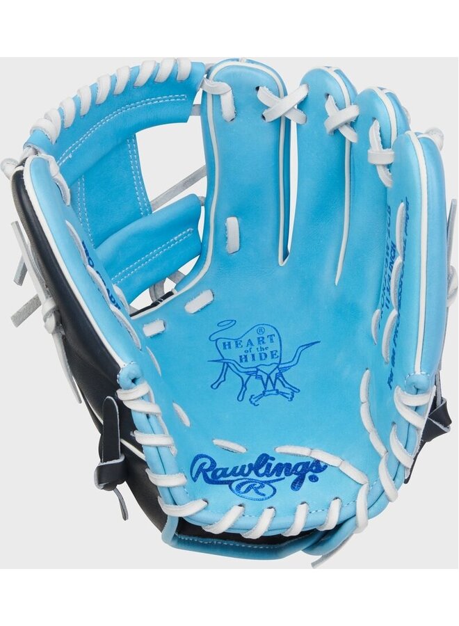 RAWLINGS "HEART OF THE HIDE" SERIES BASEBALL GLOVE 11.75" RHT BLUE-BLACK