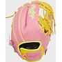 RAWLINGS "HEART OF THE HIDE" SERIES BASEBALL GLOVE 11.5" RHT PINK-YELLOW