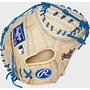RAWLINGS HOH CATCHERS MITT A. RUTSCHMAN PATTERN 33.5" RHT TAN-BLUE