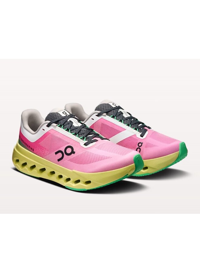 ON WOMENS CLOUDSURFER NEXT RUNNING SHOE PINK / LIMELIGHT 9.0