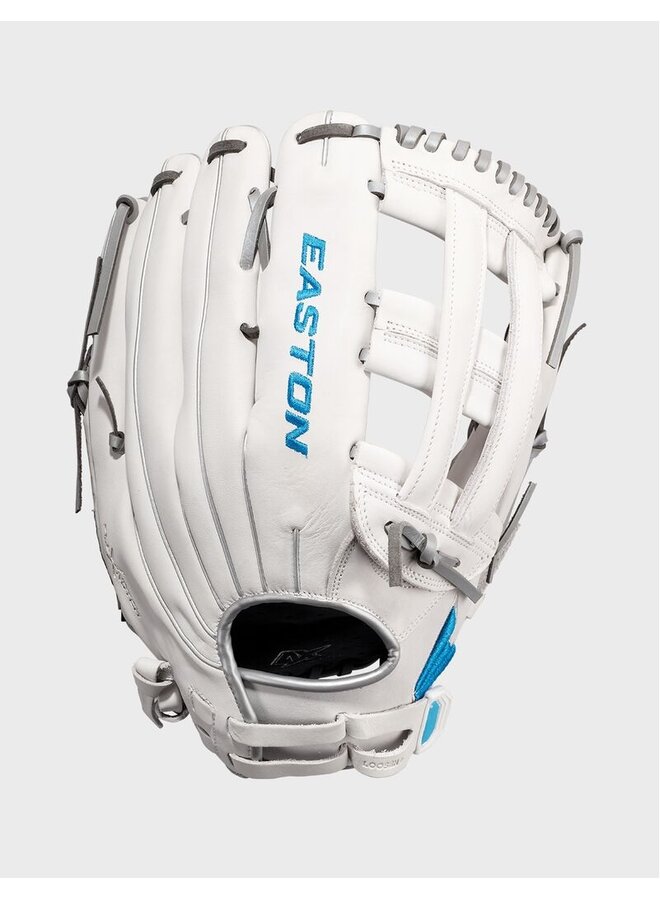 EASTON GHOST NX FP SERIES SOFTBALL GLOVE 12.75" RHT WHITE-BLUE