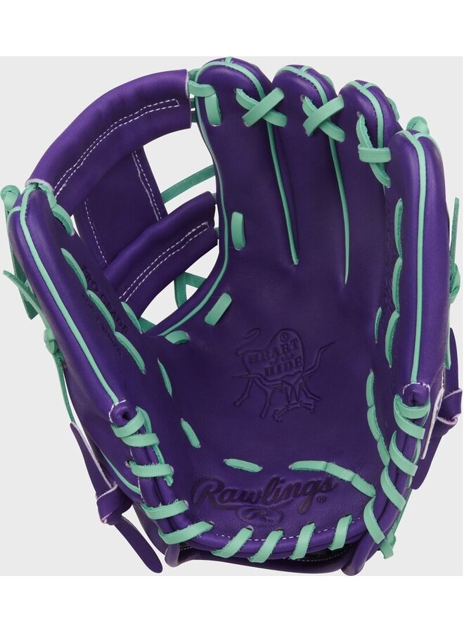 RAWLINGS HOH BASEBALL GLOVE 11.5" RHT PURPLE/MINT