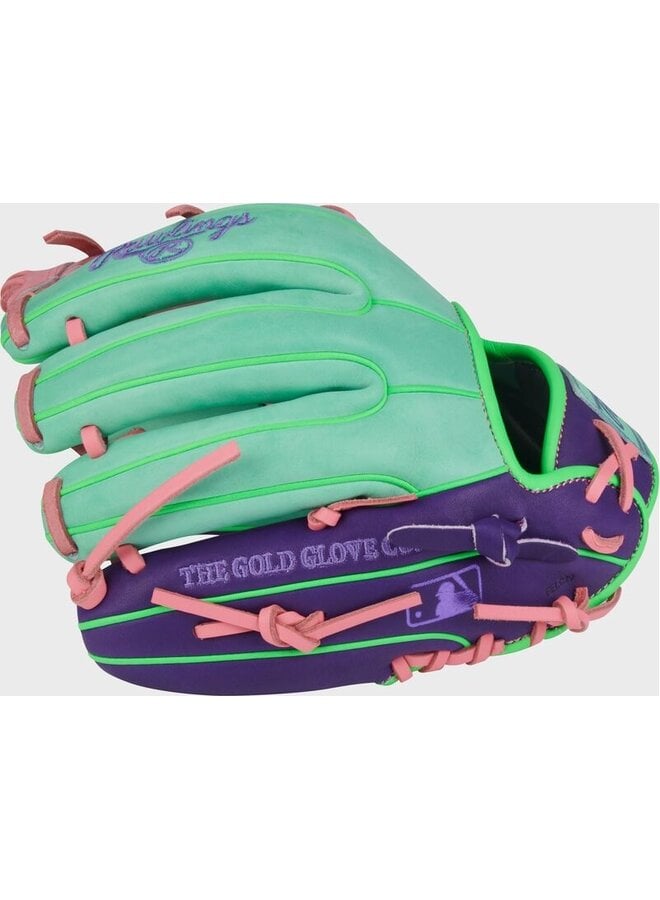 RAWLINGS HOH BASEBALL GLOVE 11.5" CF RHT  MINT/PURPLE/PINK
