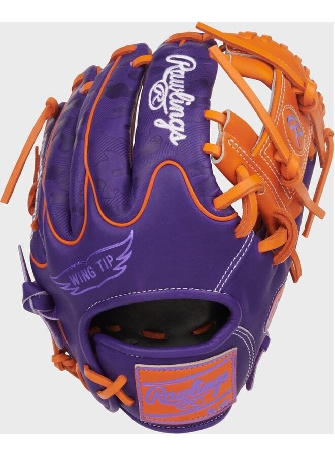 RAWLINGS HOH BASEBALL GLOVE 11.5" CF RHT PURPLE/ORANGE