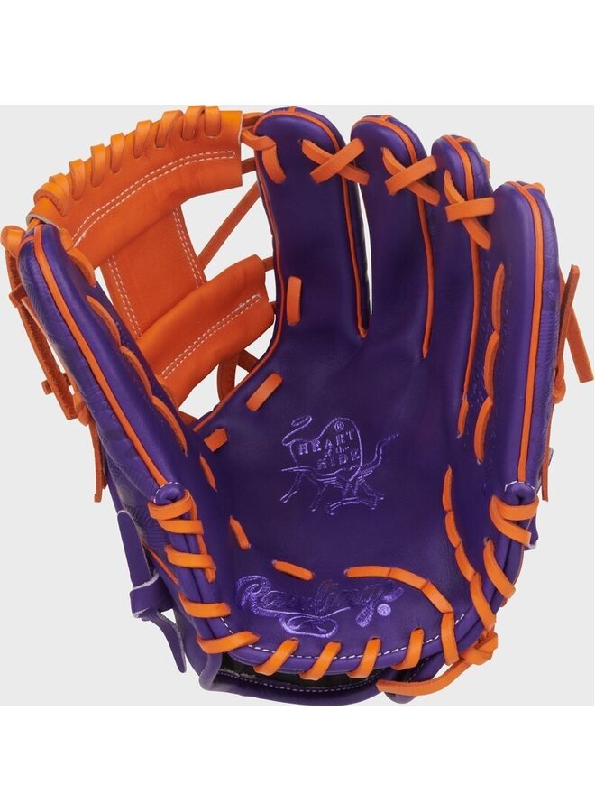RAWLINGS HOH BASEBALL GLOVE 11.5" CF RHT PURPLE/ORANGE