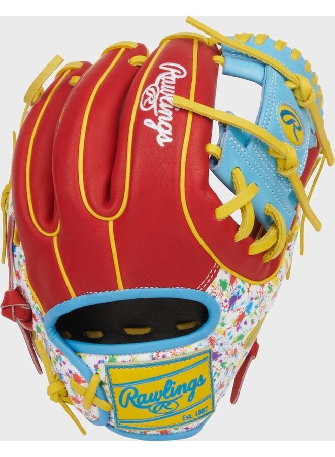 RAWLINGS HOH BASEBALL GLOVE 11.5" RHT SCARLET/SPLATTER