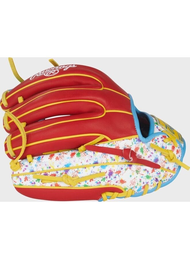 RAWLINGS HOH BASEBALL GLOVE 11.5" RHT SCARLET/SPLATTER