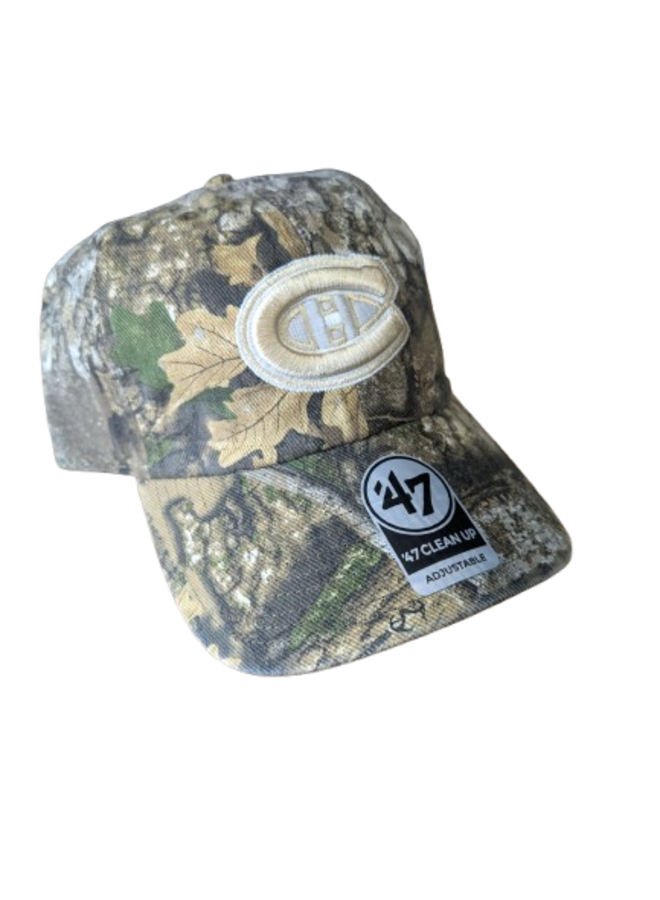 47 BRAND NHL CLEAN UP REAL TREE CAMO HAT OSFM  MONTREAL CANADIENS
