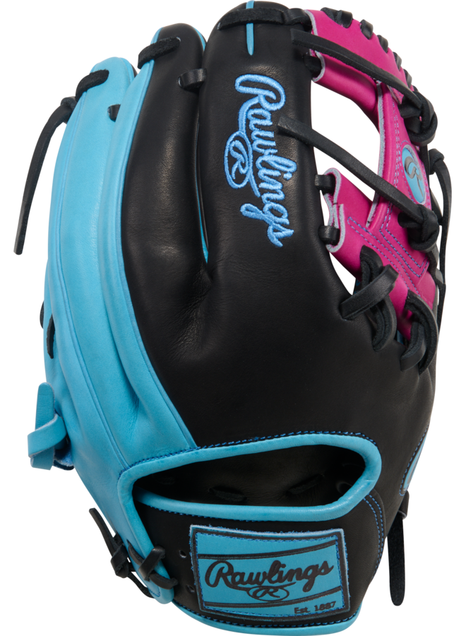 RAWLINGS HOH BASEBALL GLOVE SPRING BREAK 11.5"  BLACK/PINK/BLUE RHT