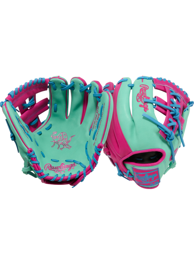 RAWLINGS HOH BASEBALL GLOVE SPRING BREAK 11.5"  MINT/BERRY RHT