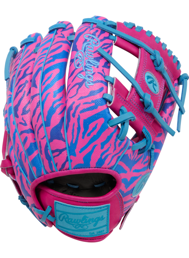 RAWLINGS HOH BASEBALL GLOVE SPRING BREAK 12"  BERRY/COLUMBIA BLUE -RHT