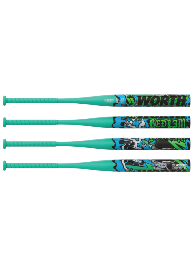 2026 WORTH BEDLAM XL 1PC - PHIL MATTE 12.75" SLOWPITCH BAT