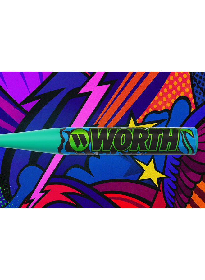 2026 WORTH BEDLAM XL 1PC - PHIL MATTE 12.75" SLOWPITCH BAT