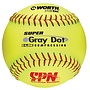 WORTH SUPER GRAY DOT 12" OPTIC ball