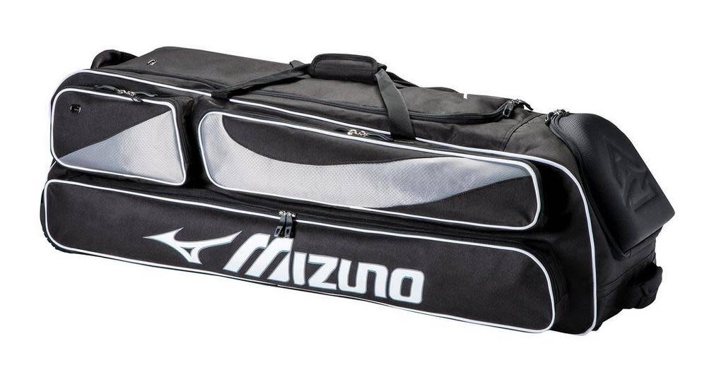 Mizuno Elite Wheel Bag Baseball Bl Gy