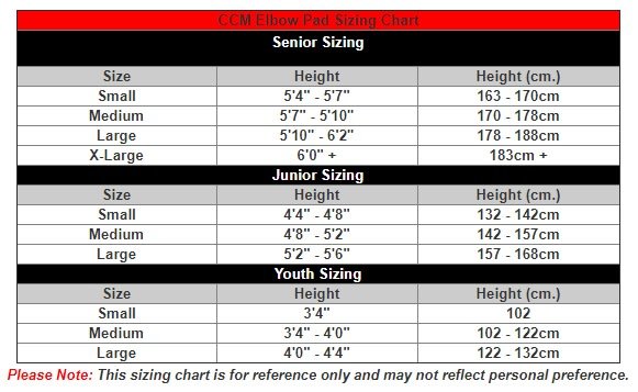 2018 CCM EP JETSPEED FT350 YOUTH SOFT -Sports Equipment Shop ccm elbowpad size chart