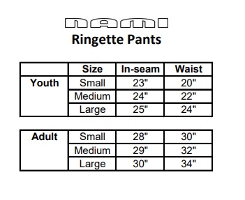 nami pants sizes